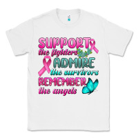 White Support The Lighters Admire The Survivors Remember The Angels Classic Tee - BundleAndBundleShop
