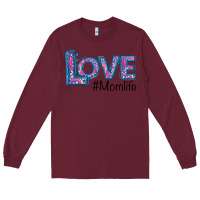 Burgundy Love Mom Life Long Sleeve Tee - Bettercallsaul