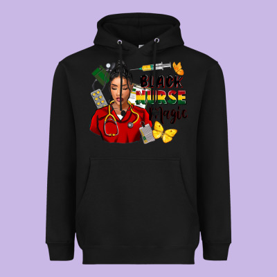 Juneteenth Black Nurse Magic Heavyweight Hoodie Designed By Fadigitalartstudio