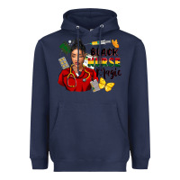 Navy Juneteenth black Nurse magic Heavyweight Hoodie - FaDigitalArtStudio