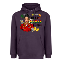 Plum Juneteenth black Nurse magic Heavyweight Hoodie - FaDigitalArtStudio