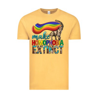 Vintage Mustard Lgbtq Make Homophobia Extinct Vintage Tee - BundleAndBundleShop