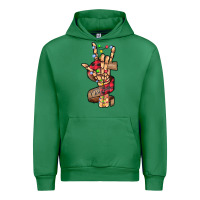 Emerald merry christmas skeleton hand Urban Hoodie - CowhideDigitalArt