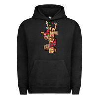 Pigment Black merry christmas skeleton hand Urban Hoodie - CowhideDigitalArt