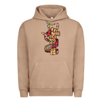 Pigment Burro merry christmas skeleton hand Urban Hoodie - CowhideDigitalArt