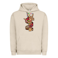 Pigment French Oak merry christmas skeleton hand Urban Hoodie - CowhideDigitalArt