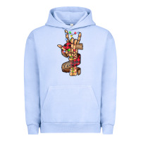 Pigment Grape Ice merry christmas skeleton hand Urban Hoodie - CowhideDigitalArt