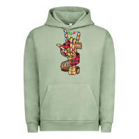 Pigment Oil Green merry christmas skeleton hand Urban Hoodie - CowhideDigitalArt