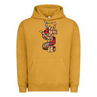Pigment Peanut Butter merry christmas skeleton hand Urban Hoodie - CowhideDigitalArt