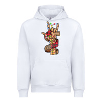 White merry christmas skeleton hand Urban Hoodie - CowhideDigitalArt