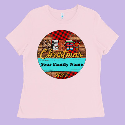 (preview)custom Christmas Ornament Ladies Tee Designed By Jasminsmagicworld