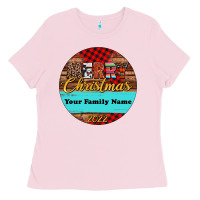 Bubblegum Pink (preview)custom christmas ornament Ladies Tee - Jasminsmagicworld