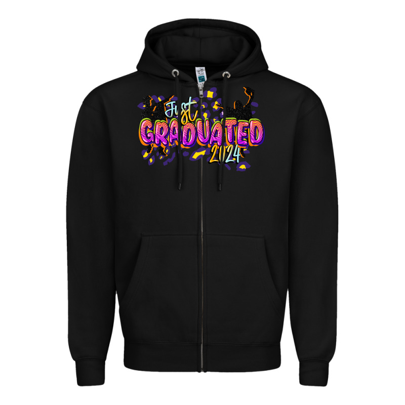 Just Graduated 2024 Zipper Hoodie by CowGirlArtShop | Teevron