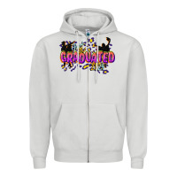 Dove Grey just graduated 2024 Zipper Hoodie - CowGirlArtShop