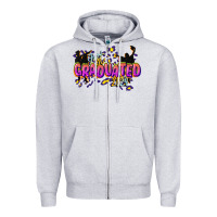 Heather Grey just graduated 2024 Zipper Hoodie - CowGirlArtShop