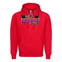 Red just graduated 2024 Zipper Hoodie - CowGirlArtShop