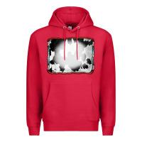 Cardinal Cowhide Background with Bleach Serape Frame Premium Hoodie - CowCowDesign