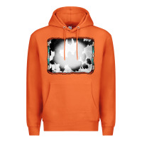 Carrot Cowhide Background with Bleach Serape Frame Premium Hoodie - CowCowDesign