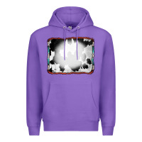 Purple Cowhide Background with Bleach Serape Frame Premium Hoodie - CowCowDesign