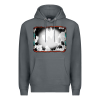 Rock Cowhide Background with Bleach Serape Frame Premium Hoodie - CowCowDesign