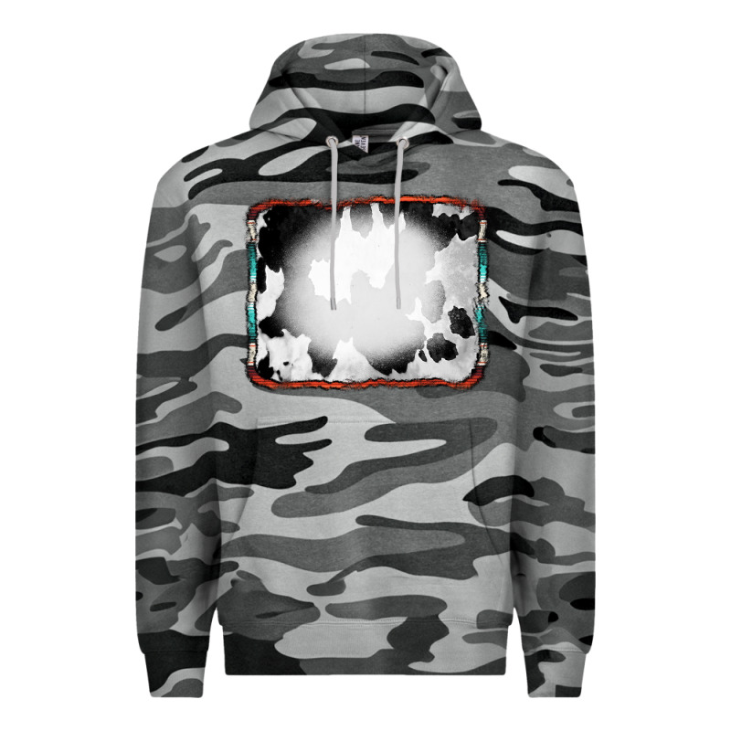 Cowhide Background With Bleach Serape Frame Premium Hoodie by CowCowDesign | Teevron