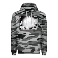 Slate Camo Cowhide Background with Bleach Serape Frame Premium Hoodie - CowCowDesign