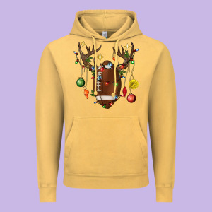 American Football Horn Christmas Vintage Hoodie Designed By Bundleandbundleshop