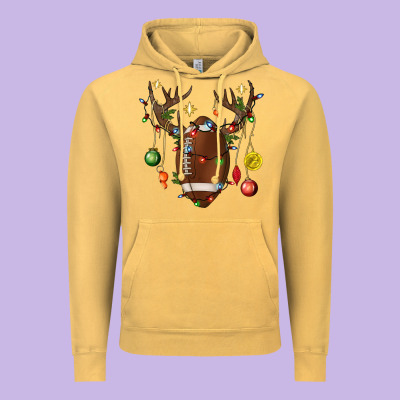 American Football Horn Christmas Vintage Hoodie Designed By Bundleandbundleshop