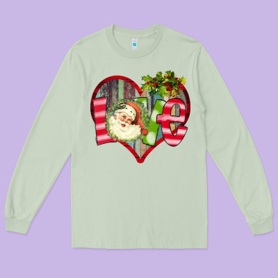 Love Christmas Santa Long Sleeve Tee Designed By Bettercallsaul