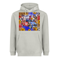 Moon Dust Fourth Of July Sunflowers Truck Heavyweight Hoodie - FaDigitalArtStudio