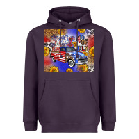 Fourth Of July Sunflowers Truck Heavyweight Hoodie | Teevron