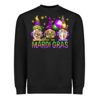 Black Mardi Gras crew with gnomes Heavyweight Sweatshirt - NancyCooperArtShop