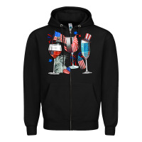 Black american wine Zipper Hoodie - CowGirlArtShop