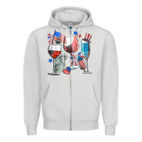 Dove Grey american wine Zipper Hoodie - CowGirlArtShop