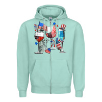 Seafoam american wine Zipper Hoodie - CowGirlArtShop