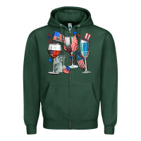 Sports Green american wine Zipper Hoodie - CowGirlArtShop