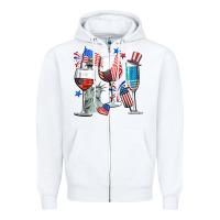 White american wine Zipper Hoodie - CowGirlArtShop