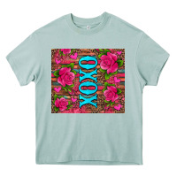 Xoxo Valentine's Day Pink Roses And Hearts Heavy Core Tee | Teevron