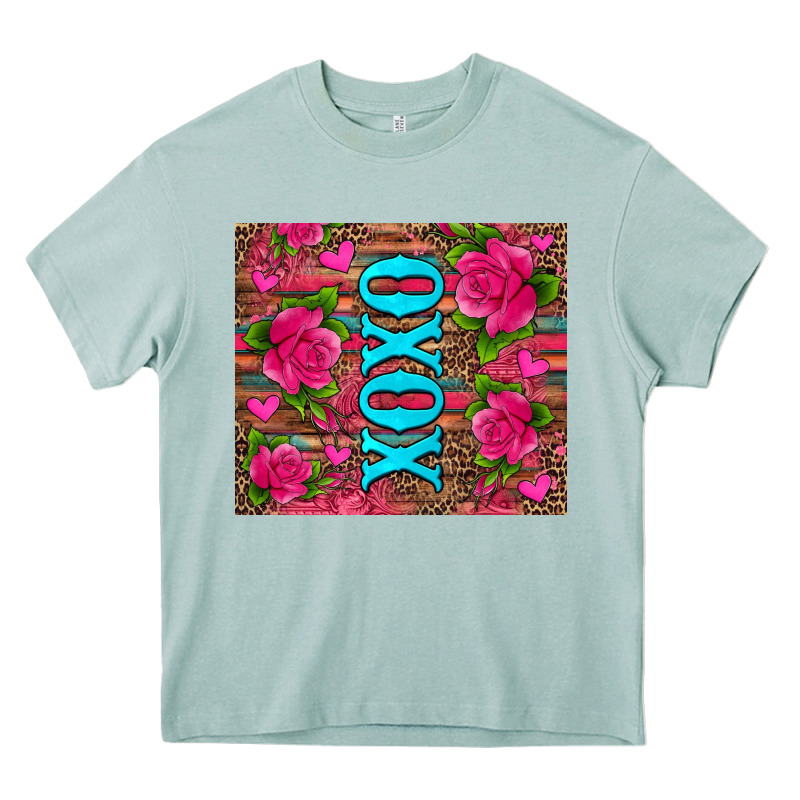 Xoxo Valentine's Day Pink Roses And Hearts Heavy Core Tee by Jasminsmagicworld | Teevron