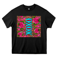 Black xoxo valentine's day pink roses and hearts Heavy Core Tee - Jasminsmagicworld