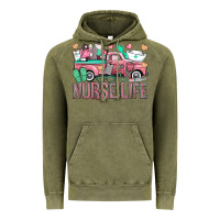 Vintage Olive Nurse Life Truck Vintage Hoodie - BundleAndBundleShop