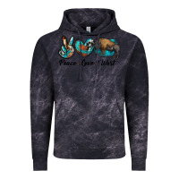 Cloud Black peace love west bison Vintage Hoodie - RanaPortraitStore