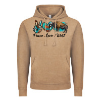 Vintage Coffee peace love west bison Vintage Hoodie - RanaPortraitStore