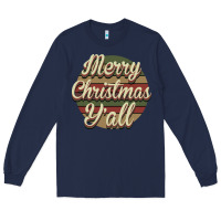 Navy Merry Christmas Y'all Long Sleeve Tee - Bettercallsaul