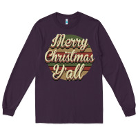 Plum Merry Christmas Y'all Long Sleeve Tee - Bettercallsaul