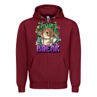 Burgundy Easter spring break Easter Day Zipper Hoodie - HowdyJamesFarm