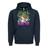 Navy Easter spring break Easter Day Zipper Hoodie - HowdyJamesFarm