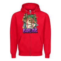 Red Easter spring break Easter Day Zipper Hoodie - HowdyJamesFarm