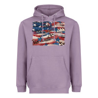 Lavender Leopard glitter American flag Heavyweight Hoodie - FaDigitalArtStudio