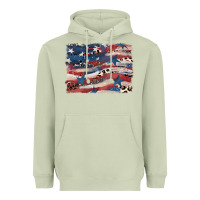 Matcha Leopard glitter American flag Heavyweight Hoodie - FaDigitalArtStudio